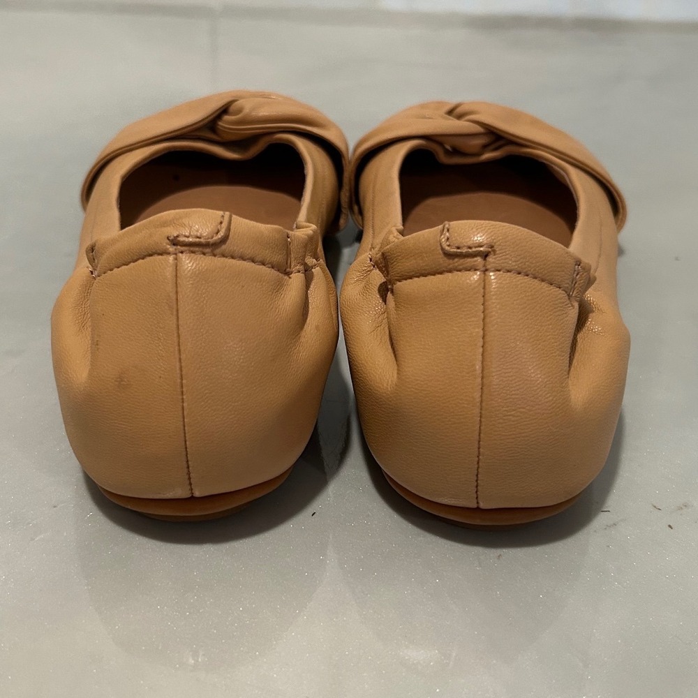 FitFlop Allegro Tan‎ Leather Knot Ballet Flats Duocomff V13-668 Womens 6.5 - Picture 3 of 4
